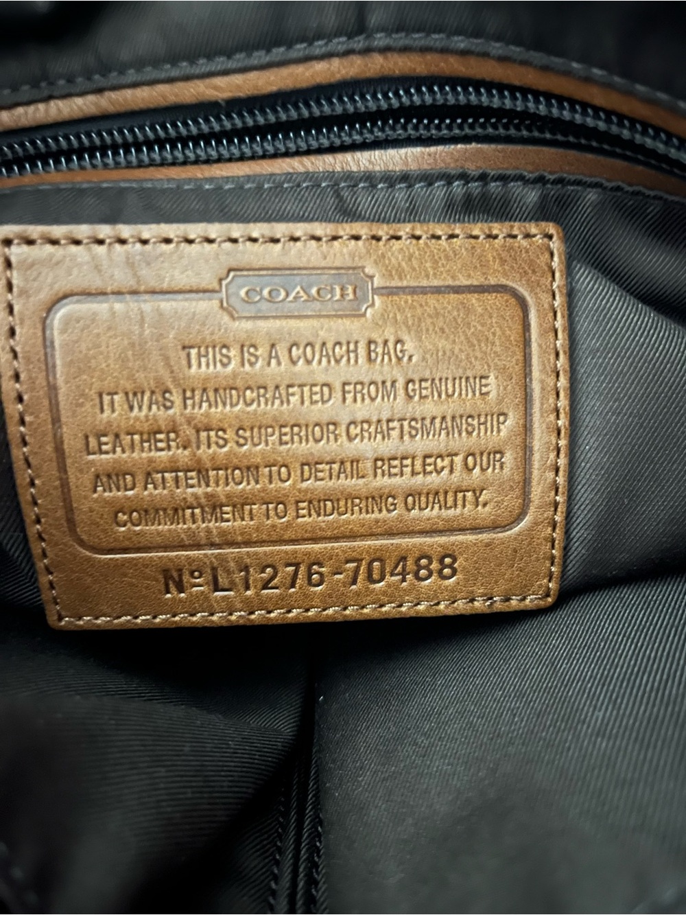Coach Brown Leather Messenger Crossbody with Front Zip - Picture 7 of 13